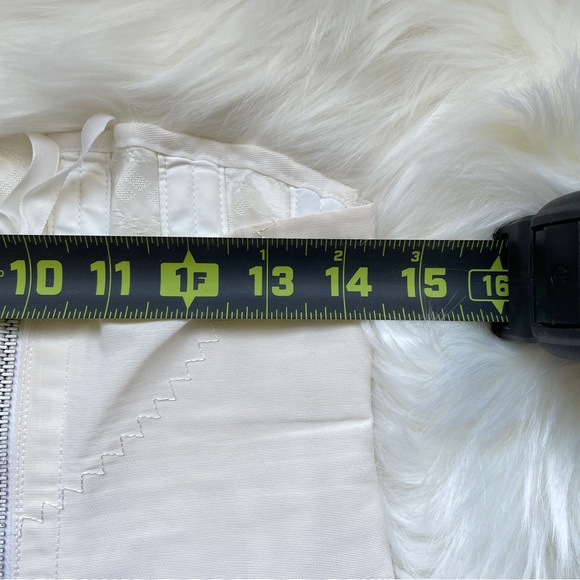 Vtg SPENCER Vintage 40s/50s Ivory Corset Girdle Lace Up Zip Up Boning - Picture 5 of 16